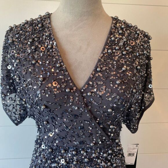 Adrianna Papell Women's Beaded Dolman Sleeve Dress Size 0 New NWT - Picture 6 of 16